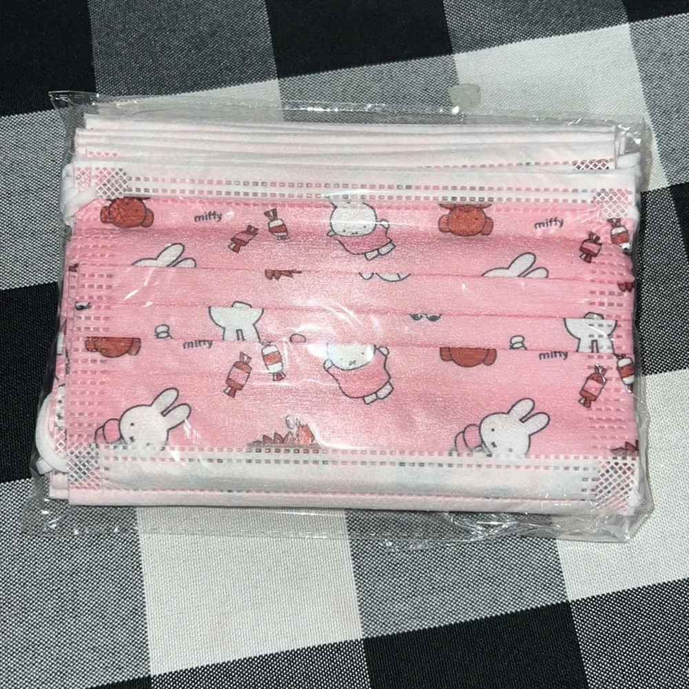 3 SEALED BAGS (10 in each bag) KID GIRL PINK DISPOSABLE MASKS
